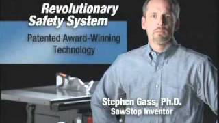 SawStop  Reduce table saw accidents with SawStop [upl. by Doralyn]