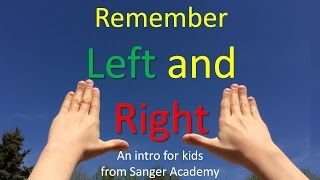 How to Remember Left and Right  for kids  Sanger Academy [upl. by Onavlis]