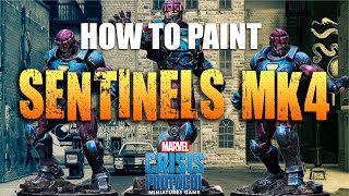 How to Paint the Sentinels from Marvel Crisis Protocol [upl. by Torrlow]