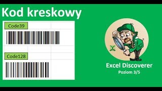 Excel  Kod kreskowy w Excelu  porada 331 [upl. by Angelia471]