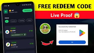 Cash Monkey App  Free Redeem Code App  Free Redeem Code  Google Play Redeem Code App Live Proof [upl. by Yaeger789]