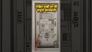 3045 Latest new house mapPlanFloor planपश्चिम मुखी घर का संपूर्ण वास्तु [upl. by Forsyth]