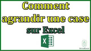 Comment agrandir une case sur Excel [upl. by Atirres]