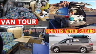 Van tour updates after 5 years minivan [upl. by Taite355]