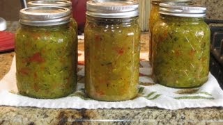 How to Home Can Hamburger  Hotdog Relish [upl. by Tjaden]