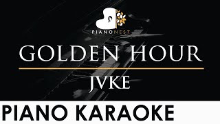 JVKE  golden hour  Piano Karaoke Instrumental Cover with Lyrics [upl. by Dunston929]