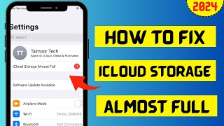 How to fix iCloud storage almost full error on iPhone 2024 iOS 17 [upl. by Atinaujnas185]