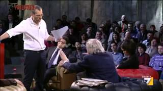 Sgarbi SHOW a Piazza Pulita quotAlfano mafioso Cancellieri merda seccaquot [upl. by Dori147]