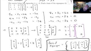 a7 1 6 Finding basis of eigenspace [upl. by Abbott]