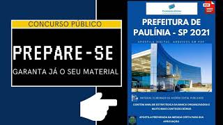 Apostila Prefeitura Paulínia SP Técnico Enfermagem Concurso 2021 [upl. by Nawoj]