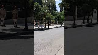 Evzones Marching Infront of the Presidential Palace evzones guard tourist tourism travel yt [upl. by Alban93]