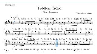 iddlers’ frolic  Partitura para flauta travesera con notas [upl. by Gilbertina]