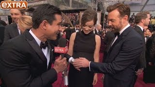 Oscars 2014 Did Olivia Wilde and Jason Sudeikis Just Reveal Their Babys Name [upl. by Llenad]