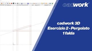 Cadwork 3D  Esercizio 2  Pergolato 1 falda [upl. by Zertnom510]