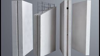 Reinforced aerated autoclaved lightweight concrete load bearing panels application [upl. by Nylanna]