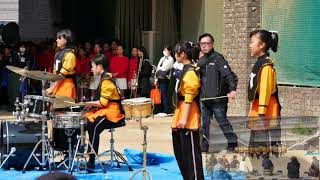 京都橘高校 Kyoto Tachibana SHS Band ・ ２０１８年 さくらパレード 交歓コンサート リハーサル パーカス隊 [upl. by Lyrad]