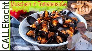 Muscheln in Tomatensoße Wie im Urlaub Mein bestes Rezept [upl. by Litman]