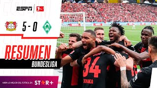 ¡LEVERKUSEN ES CAMPEÓN POR 1° VEZ EN SU HISTORIA EN LA BUNDESLIGA  Bayer L 50 WBremen  RESUMEN [upl. by Oiluj]