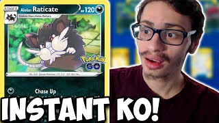 INSTANT Knock Outs WAlolan Raticate Garbodor Poison Combo Pokemon GO PTCGO [upl. by Hcelemile]