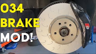 Audi S4 Brake Mod 034 Motorsport Rotors Lines Pads Oh My [upl. by Sihon]