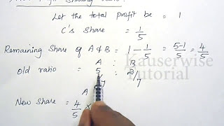 1 Admission of a Partner New Profit sharing Ratio amp Sacrificing Ratio with Solved Problem [upl. by Marion]