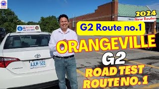 Orangeville G2 Road Test Route no 1  2024 [upl. by Ahsercal220]