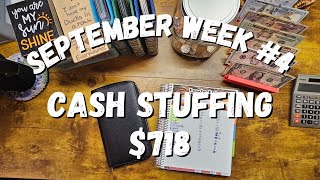 September Week 4  Better Late than Never  Cash Stuffing 718 [upl. by Rehsa]