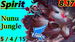 Spirit as NEW Nunu Jungle  S8 Patch 817  KR Challenger  Full Gameplay [upl. by Fishman]