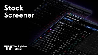 The TradingView Stock Screener Tutorial [upl. by Annetta]