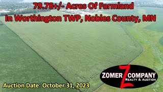 7978 Acres Of Farmland In Worthington TWP Nobles County MN Sold At Auction On October 31 2023 [upl. by Anid102]