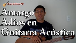 Amargo Adios  Acordes mas Tutorial de Guitarra [upl. by Aisats]