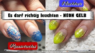 NEON GELB IM WINTER  Klar immer her damit  NailsbyLadyDesigner [upl. by Leeland]