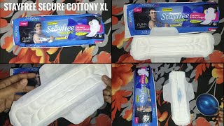 STAYFREE SECURE COTTONY XL PAD REVIEW WITH ABSORBENCY TEST VIDEO  LEARNING BY AARTI [upl. by Nilrak]