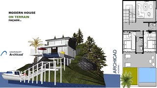 Learn How you can design your modern house on Landscape Archicad tutorial [upl. by Apollus]