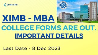 XIMB college forms are out  Important details Fee Details Placements Everything you need to know [upl. by Navetse]