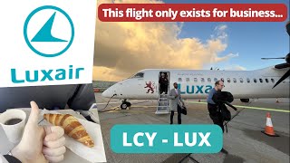 Dont Make this Mistake Trip Report  Luxair Economy LCY to LUX  Dash 8  Q400 [upl. by Norrehc835]