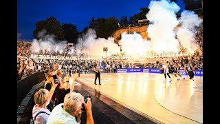 AMAZING ATMOSPHERE Partizan Fans amp OUTSIDE BASKETBALL GAME Grobari at its BEST BELGRADE SERBIA [upl. by Annaili]