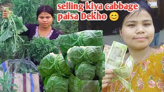 Gaon ka dukan mein selling kiya hoon cabbage😊 Arunachal pradesh vlog  village life [upl. by Notsua]