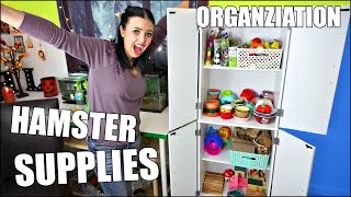 HAMSTER SUPPLIES STORAGE CABINET  Organizing Pet Supplies [upl. by Aicekan]