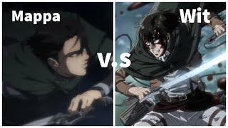 wit studio vs Mappa on animating survey crops with 3D maneuver gear odm  attack on Titan [upl. by Wohlen]