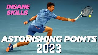 Novak Djokovic Astonishing Shots  Super Points 2023 HD [upl. by Osman]