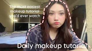 Everyday makeup tutorial ˚ʚ♡ɞ˚ for beginners  easiest [upl. by Pooh817]