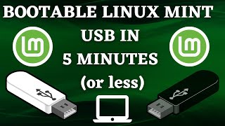 HOW TO CREATE A LINUX MINT BOOTABLE USB DRIVE IN 2023  INSTALL LINUX MINT FREE  5 MINUTE TUTORIAL [upl. by Imled844]