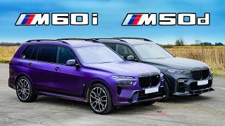 BMW X7 M60i v M50d DRAG RACE [upl. by Kawasaki226]