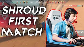 Shroud First Time Playing Valorant [upl. by Rednasxela520]