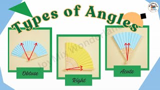 Angles  Basic of geometry  Types of angles  Educational Videos for Kids [upl. by Idelia]