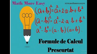 Formulele de calcul prescurtat [upl. by Eppie]