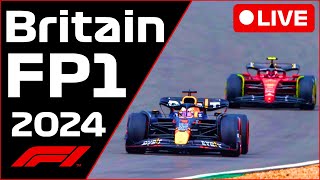 🔴F1 LIVE  British GP FP1  Commentary  Live Timing [upl. by Naujahs]