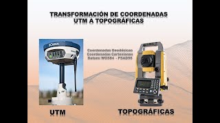 TRANSFORMACIÓN DE COORDENADAS UTM  TOPOGRÁFICAS [upl. by Akinas712]