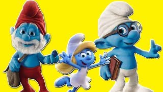 The Smurfs Finger Family  Daddy Finger Song  English Rhymes for Children by super Kids [upl. by Nohs]